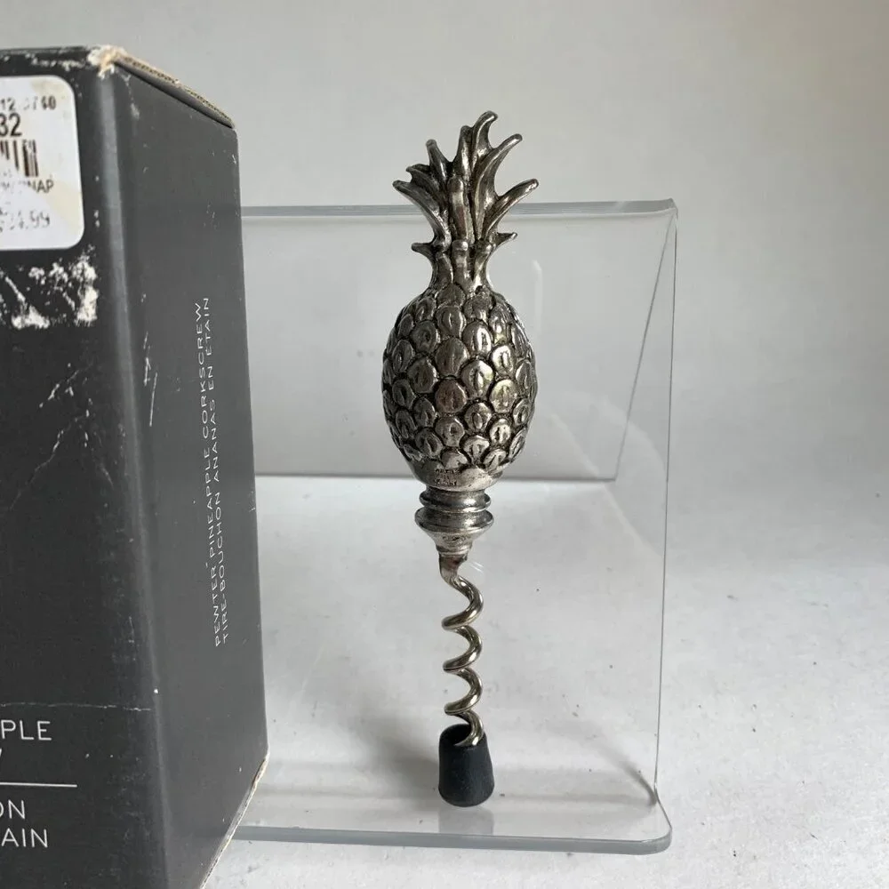 Williams Sonoma Pewter Pineapple Corkscrew New Open Box